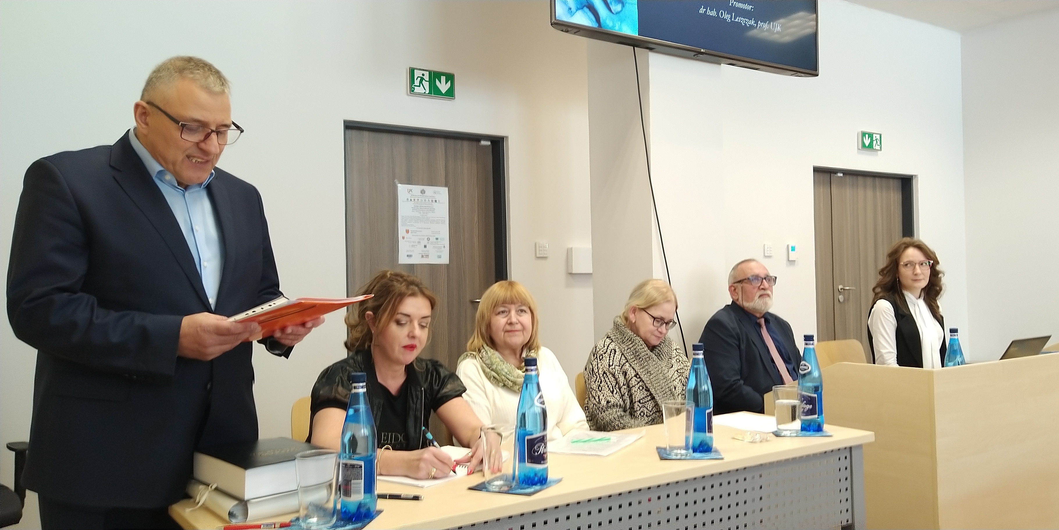 Тетяна Вільчинська як рецензент на захисті дисертації в Університеті Яна Кохановського, Кельце